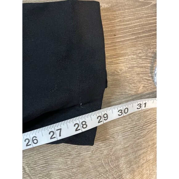 Vintage 90s Aziz Collection Black Pleated Tuxedo Satin Trim Pants Sz 6 - Picture 9 of 11
